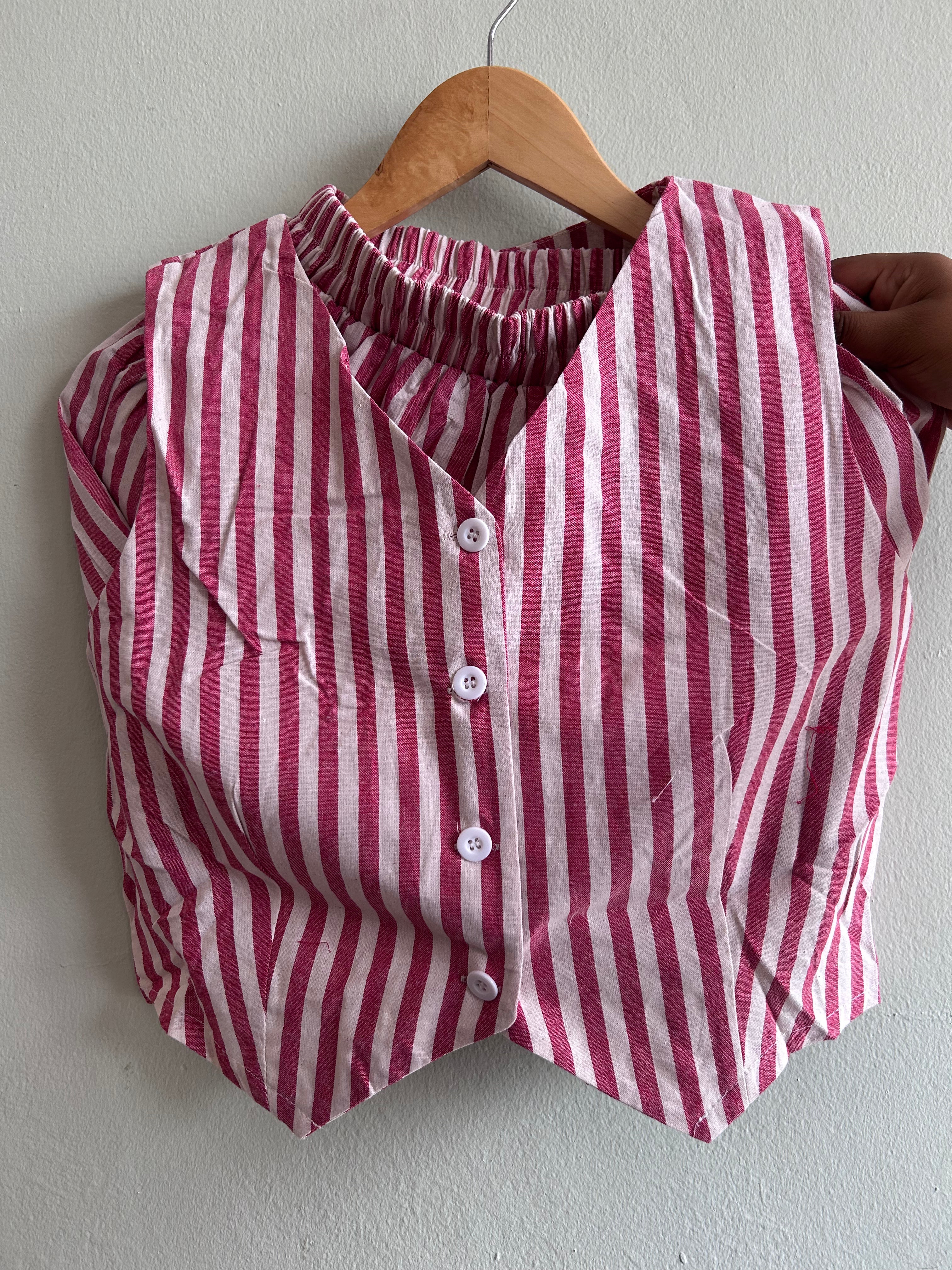 Striped Coord Set Shorts