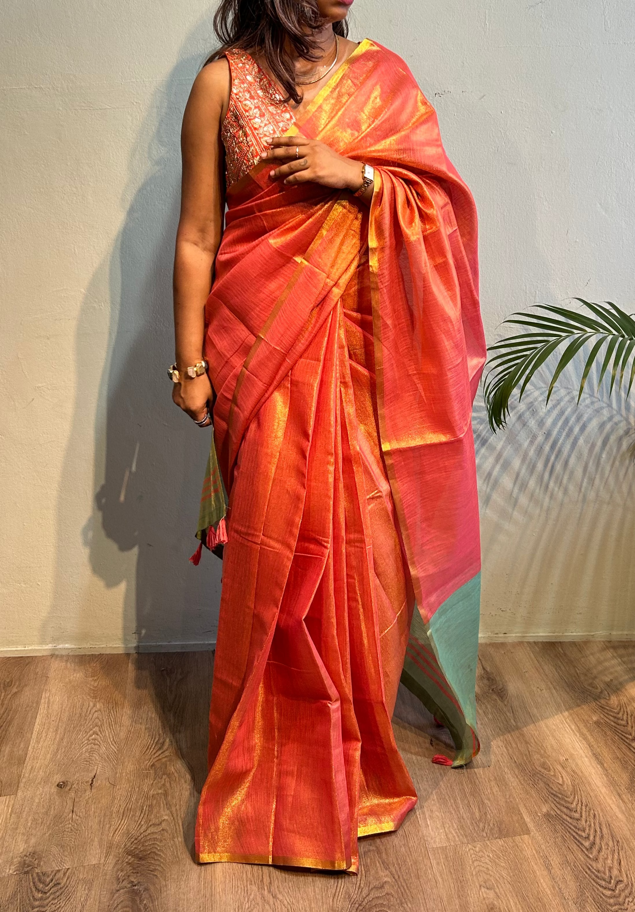 Tissue silk saree