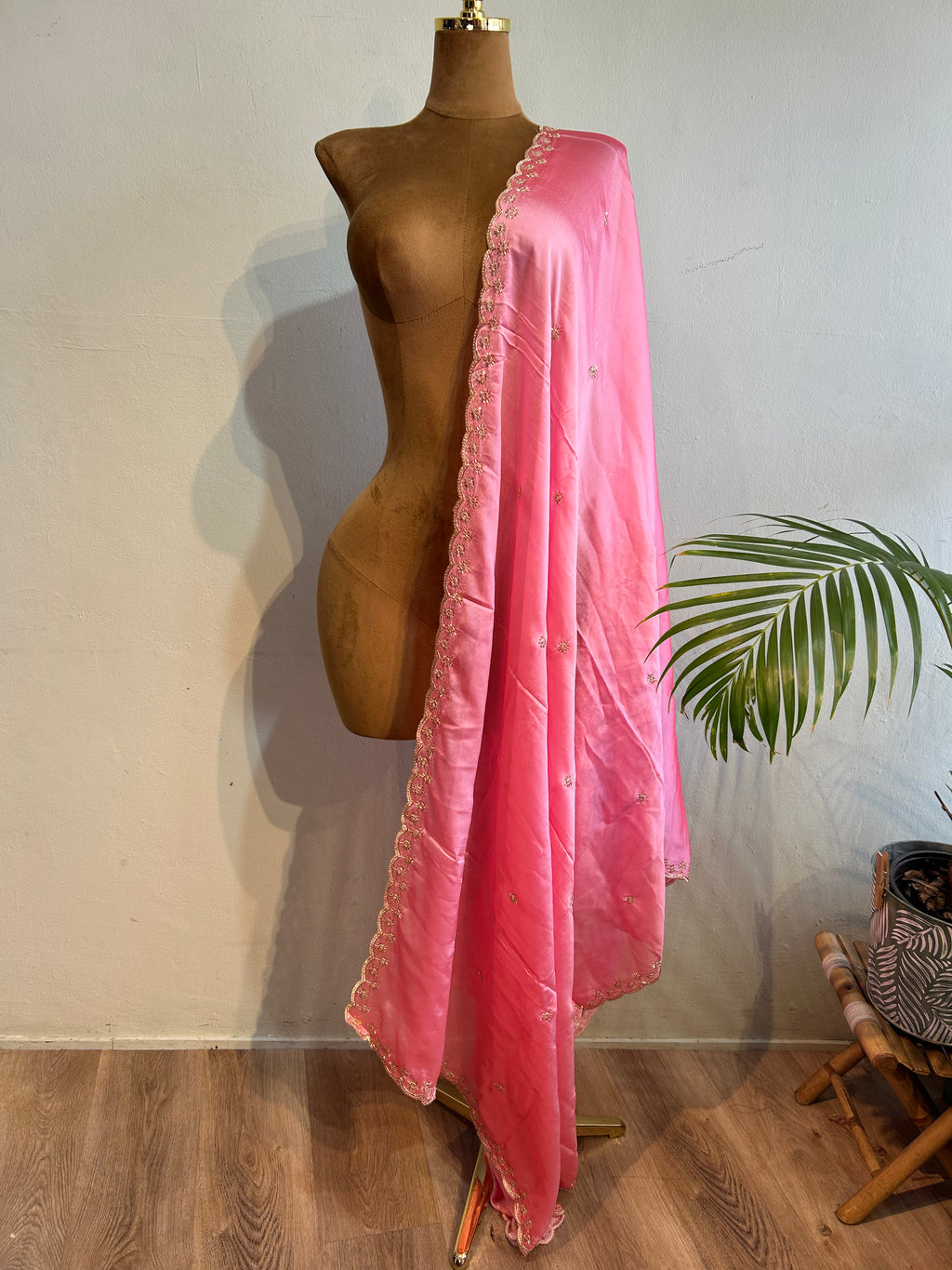 beaded silk georgette dupatta