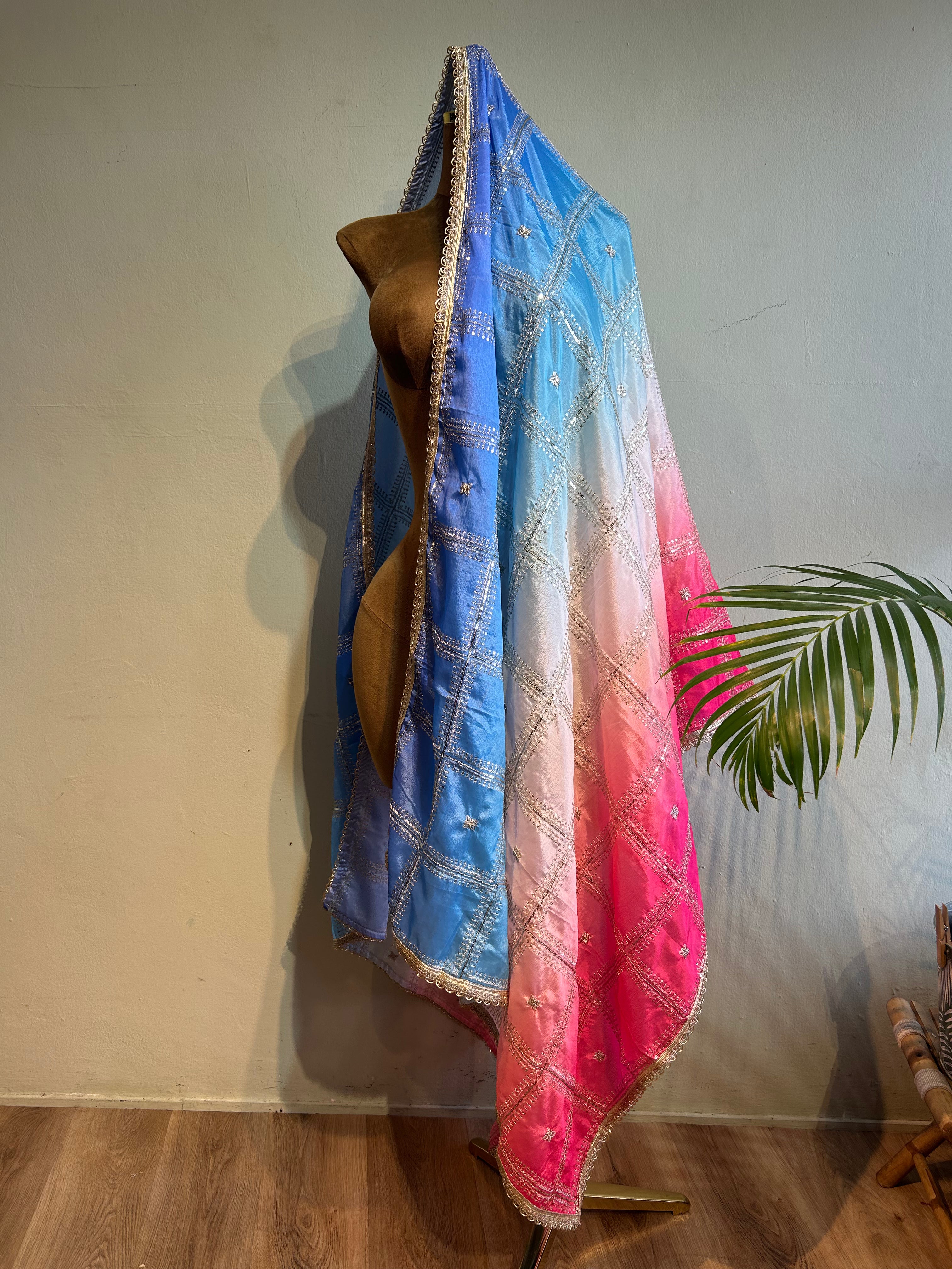 Ombre heavy dupatta