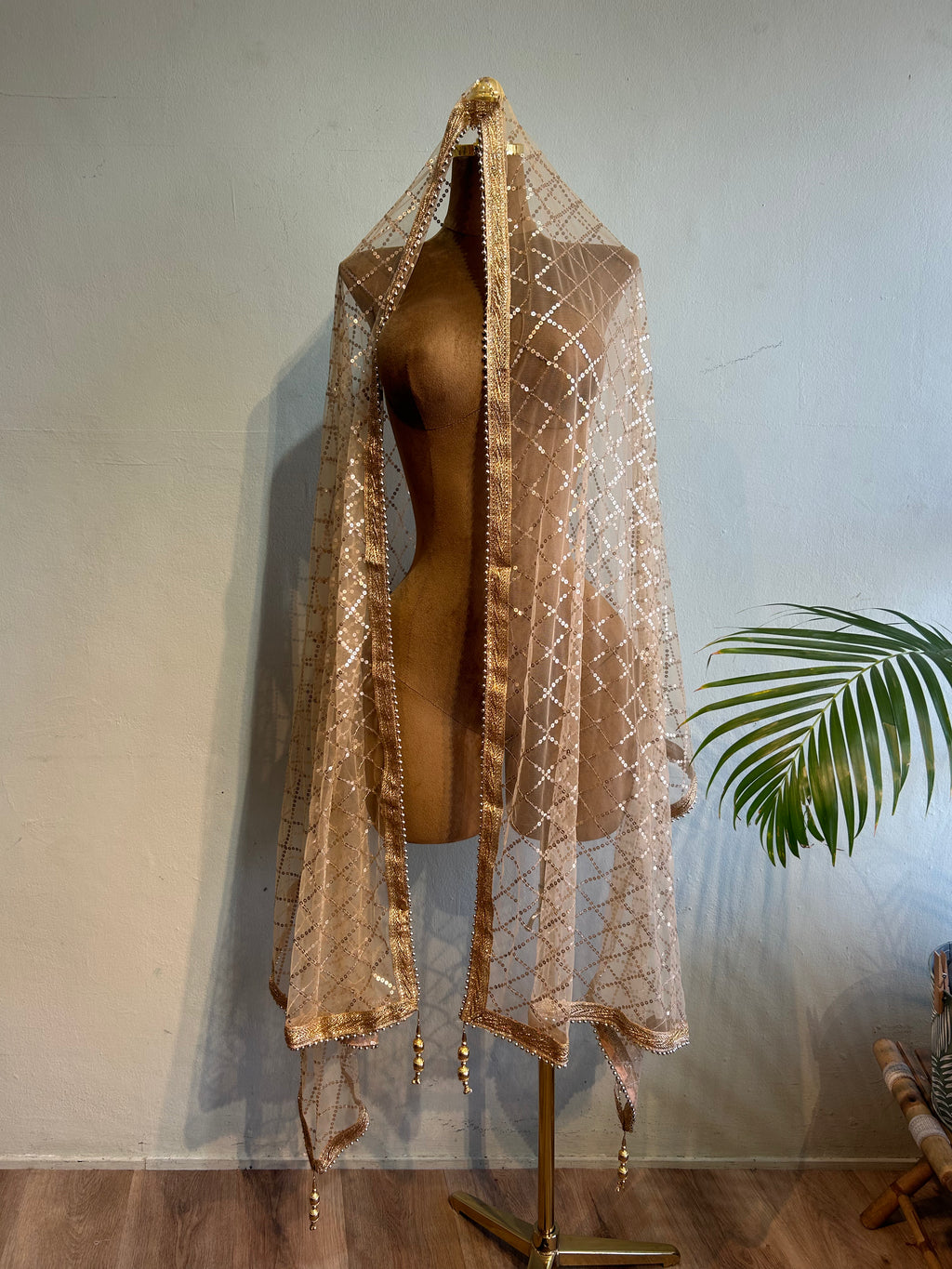 Gold heavy dupatta