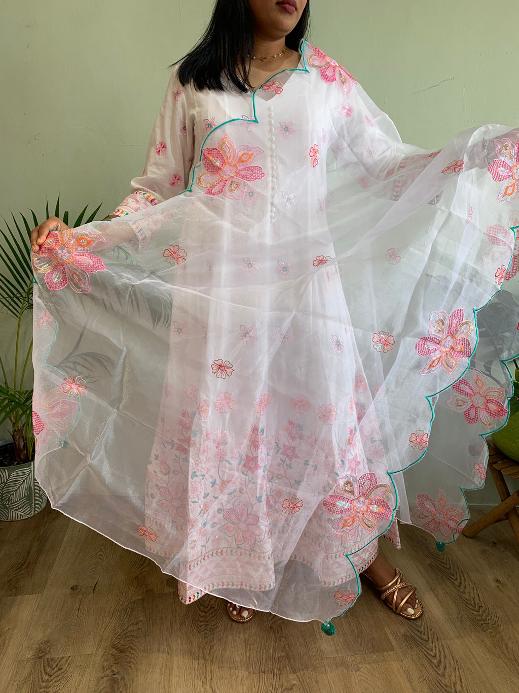 Kruti Embroidered Churidar