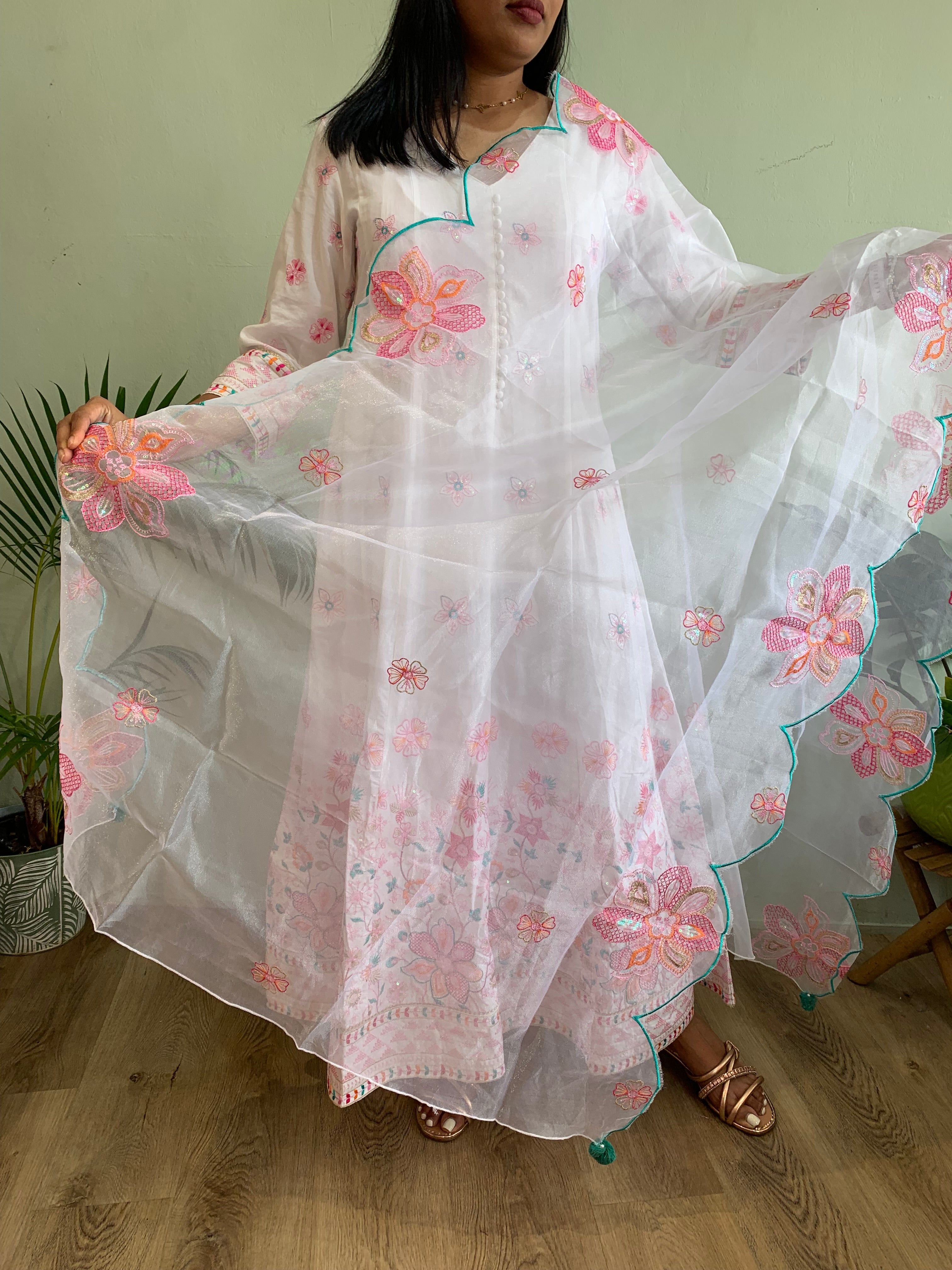 Kruti Embroidered Churidar