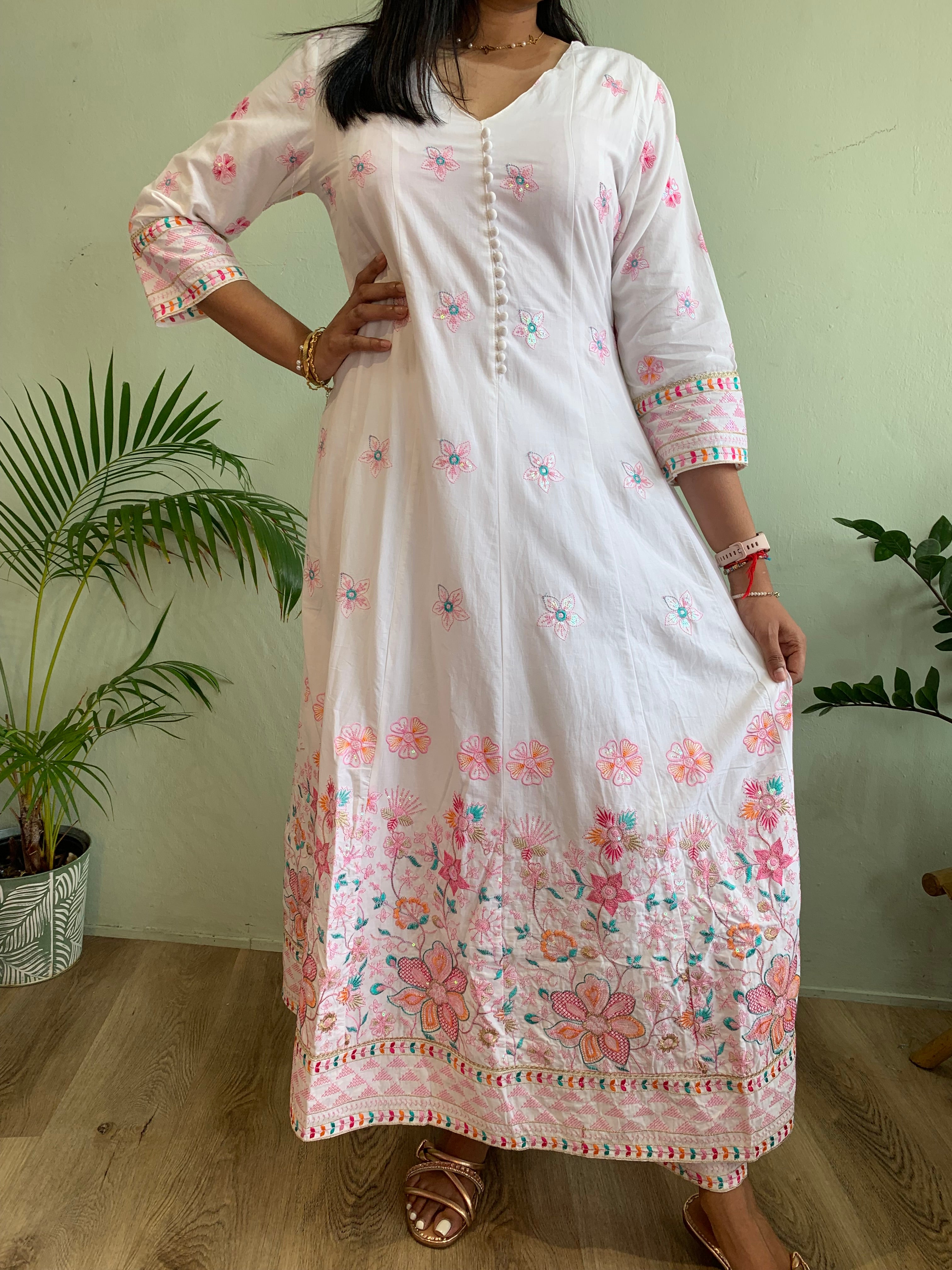 Kruti Embroidered Churidar