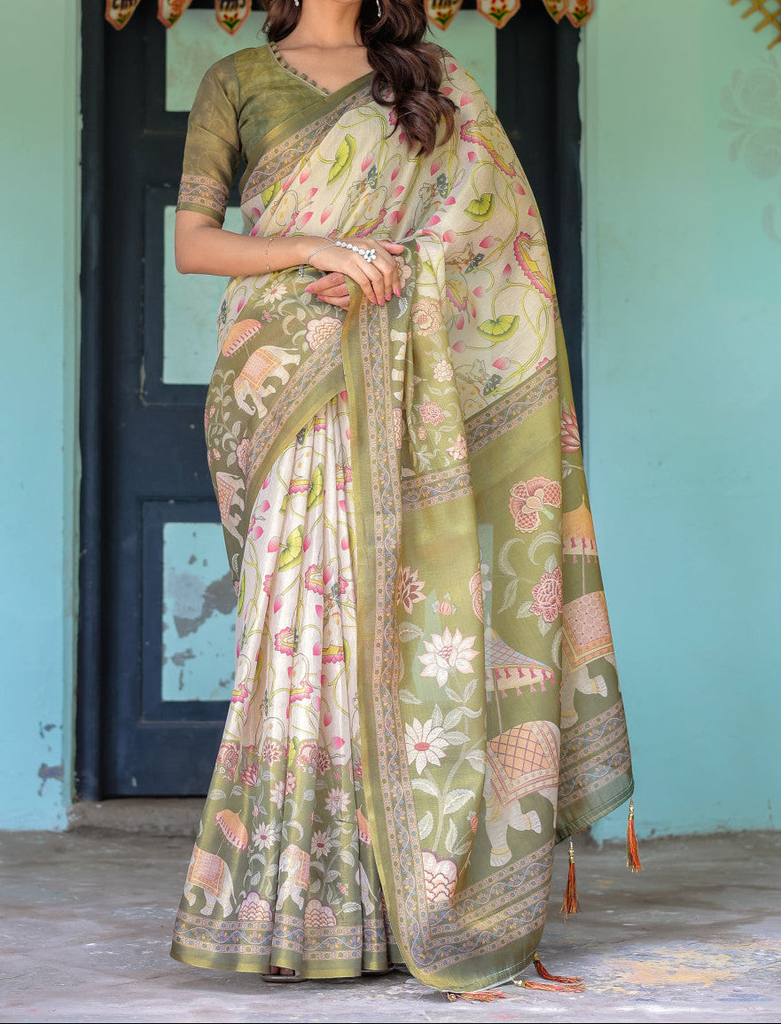 Kalamkari Tissue saree