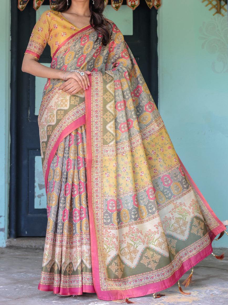 Kalamkari Tissue saree